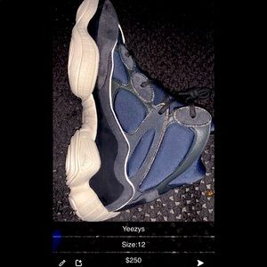 Navy blue and tan with a reflective line around the shoe